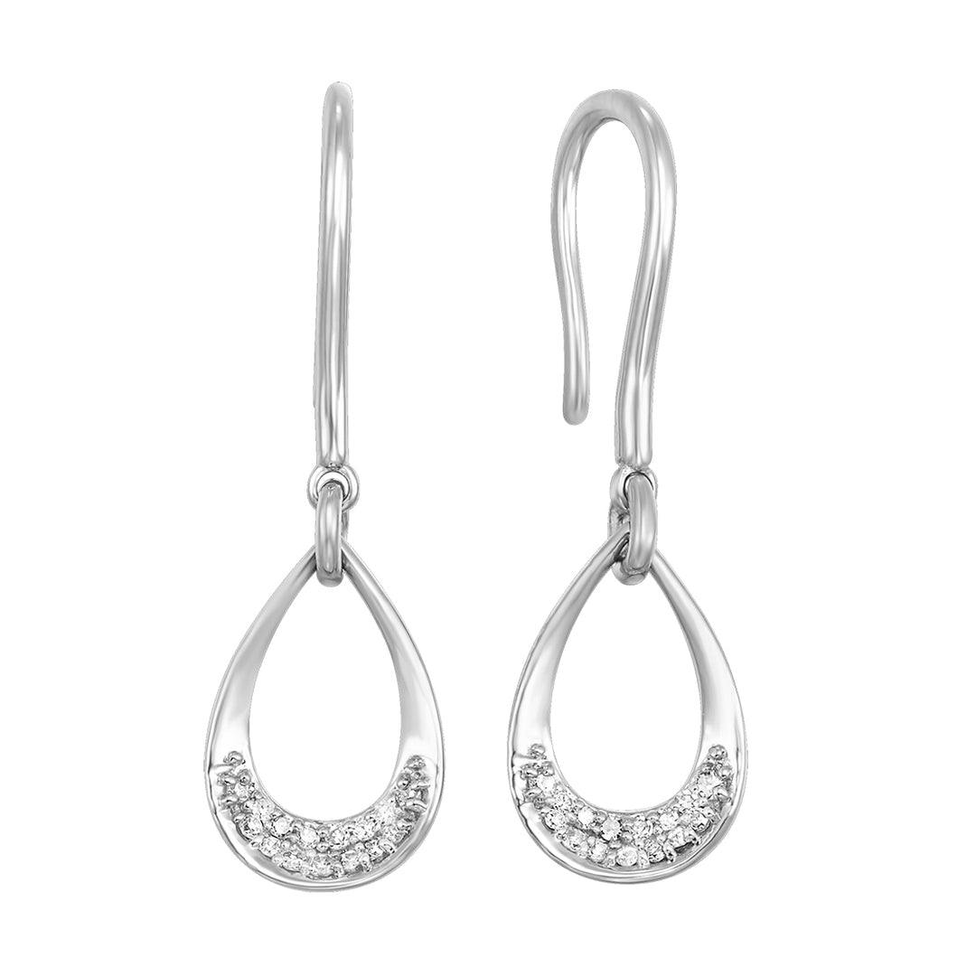 10Kt White Gold Diamond 1/10Ctw Earring