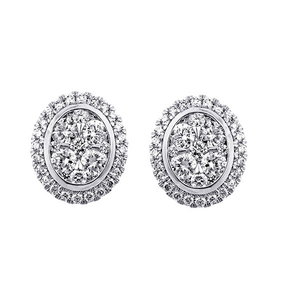 14Kt White Gold Diamond 5/8Ctw Earring