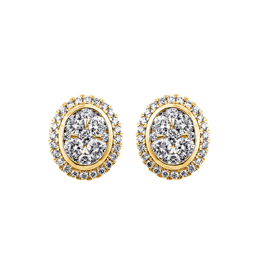 14Kt Yellow Gold Diamond 5/8Ctw Earring