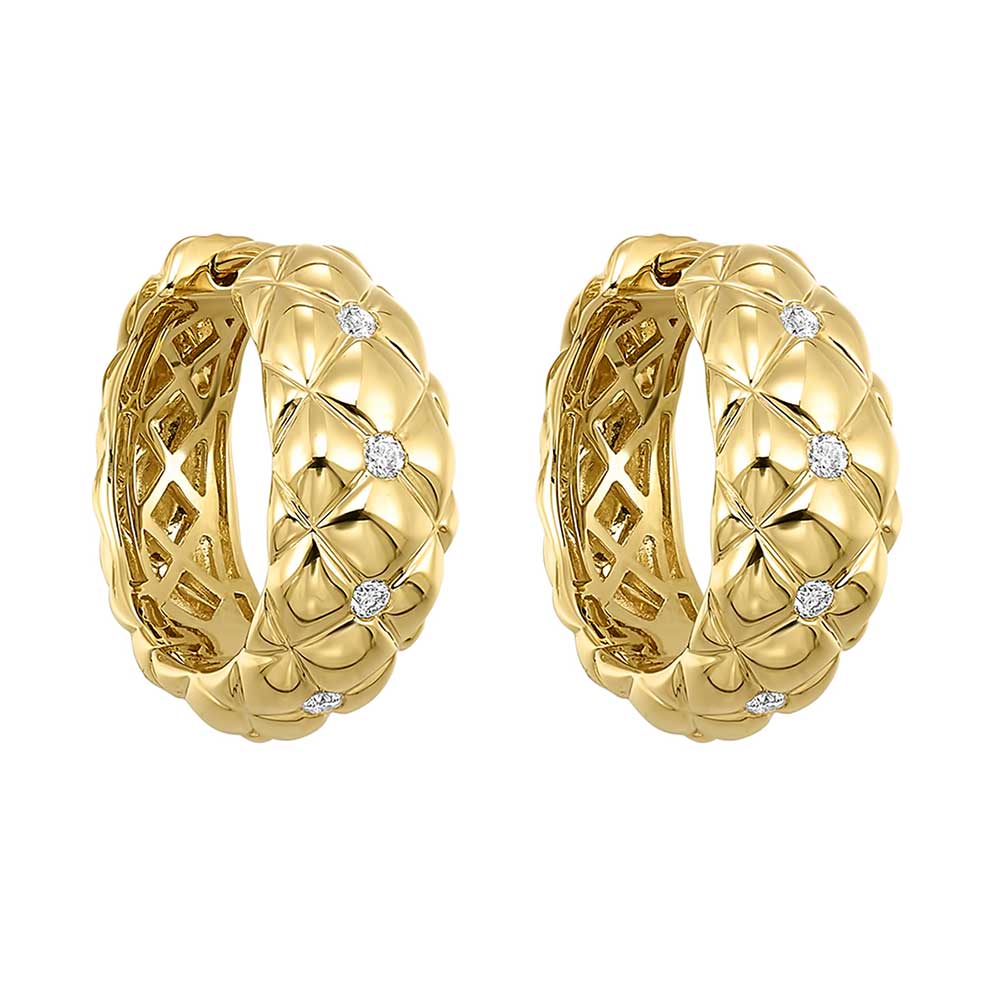 14Kt Yellow Gold Diamond 1/7Ctw Earring