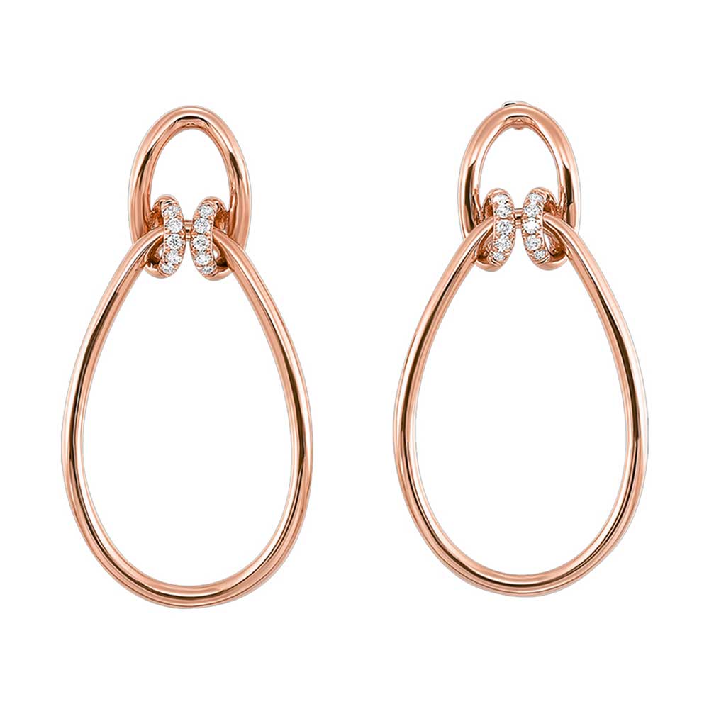 10Kt Rose Gold Diamond 1/10Ctw Earring