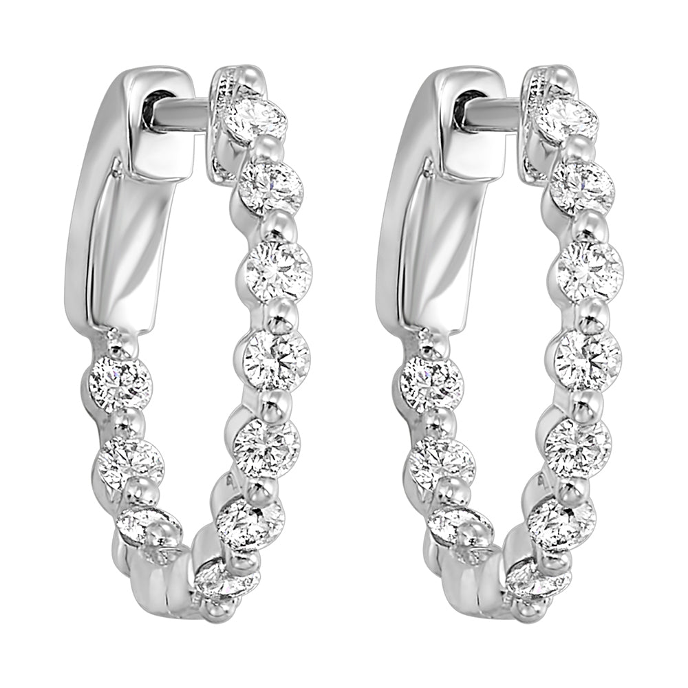 14Kt White Gold Diamond 1/2Ctw Earring