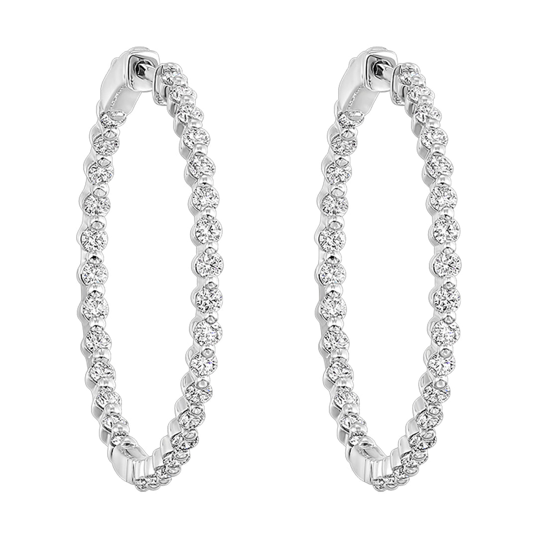 14Kt White Gold Diamond 1 1/2Ctw Earring