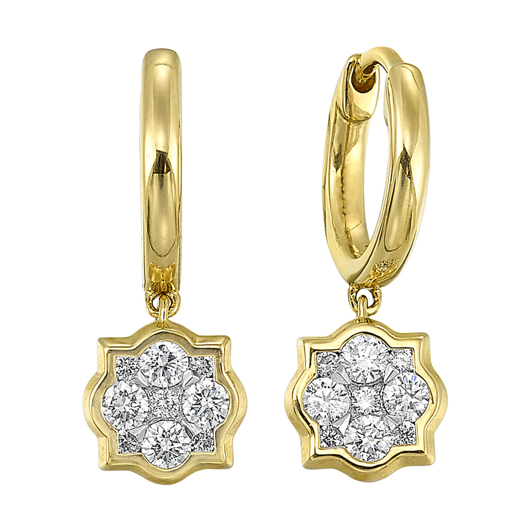 14Kt Yellow Gold Diamond 3/8Ctw Earring