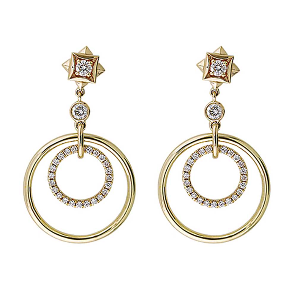 14Kt Yellow Gold Diamond 1/2Ctw Earring