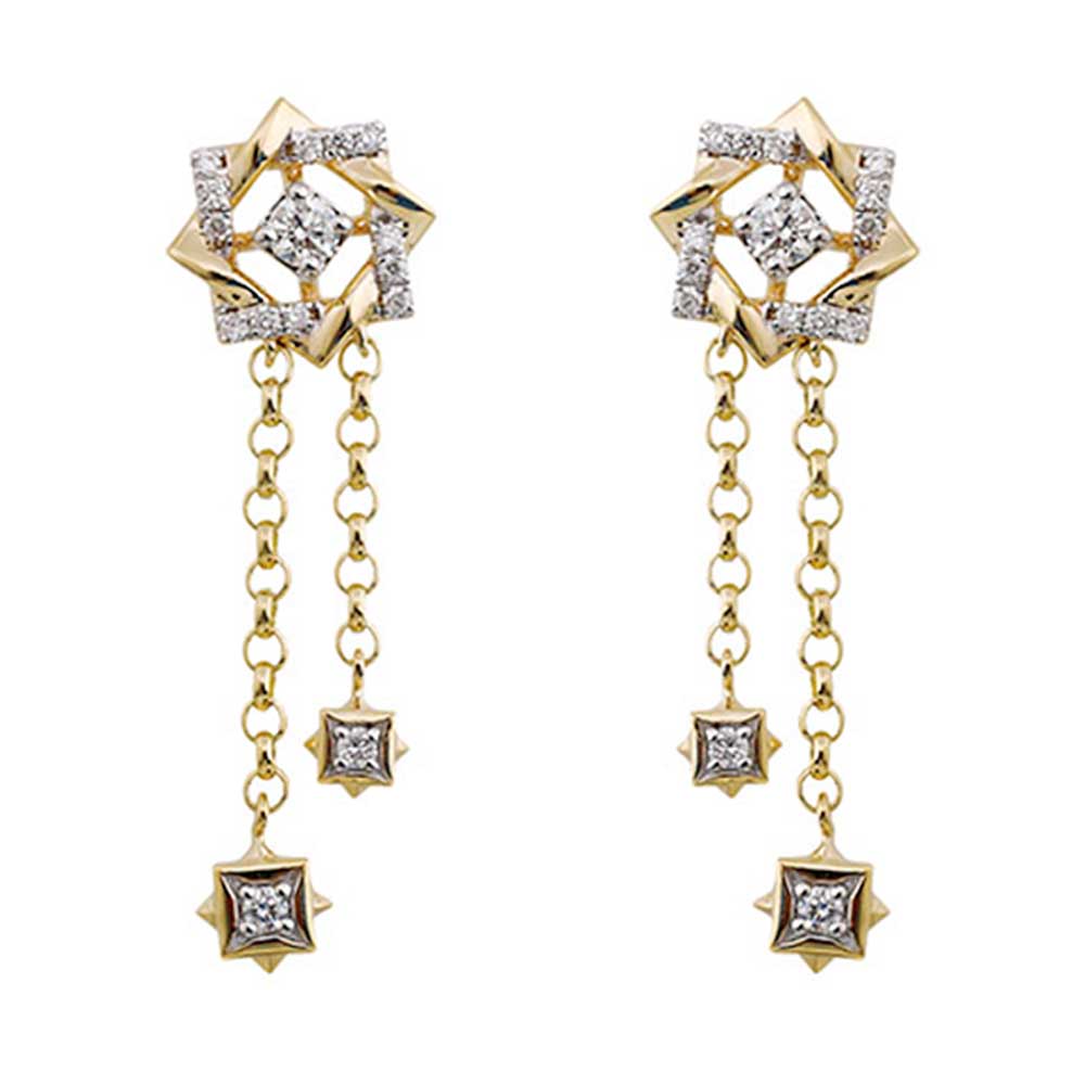 14Kt Yellow Gold Diamond 1/3Ctw Earring