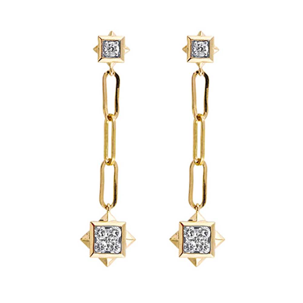 14Kt Yellow Gold Diamond 1/3Ctw Earring