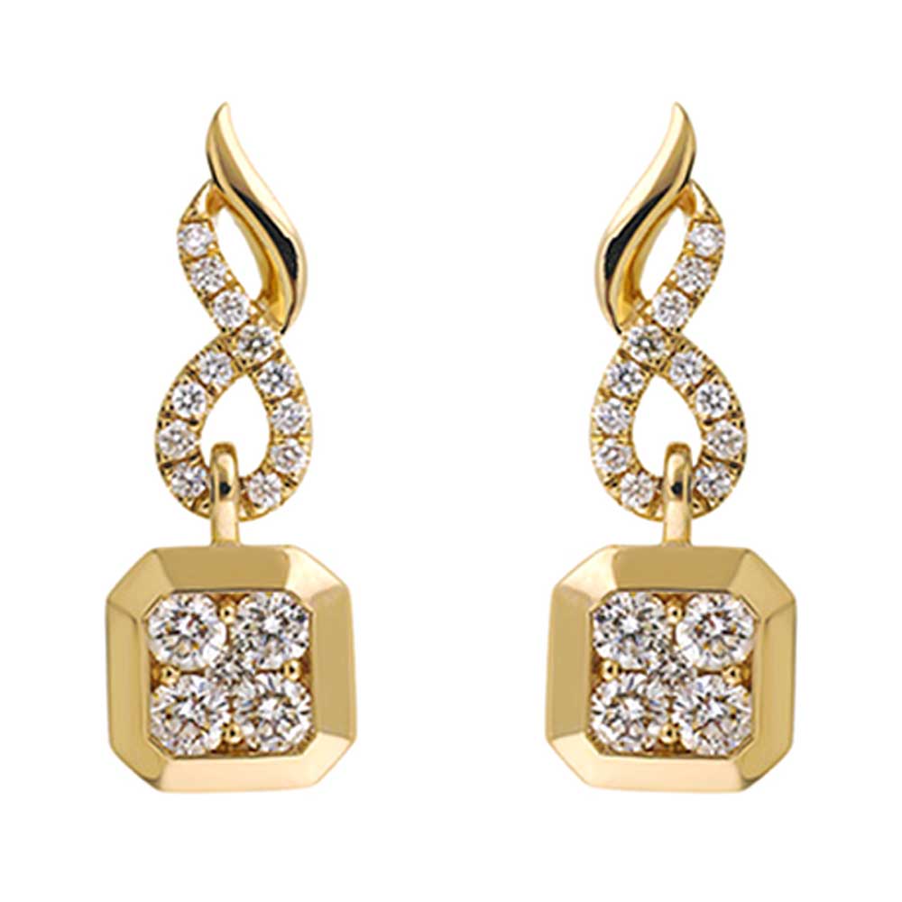 14Kt Yellow Gold Diamond 1/2Ctw Earring