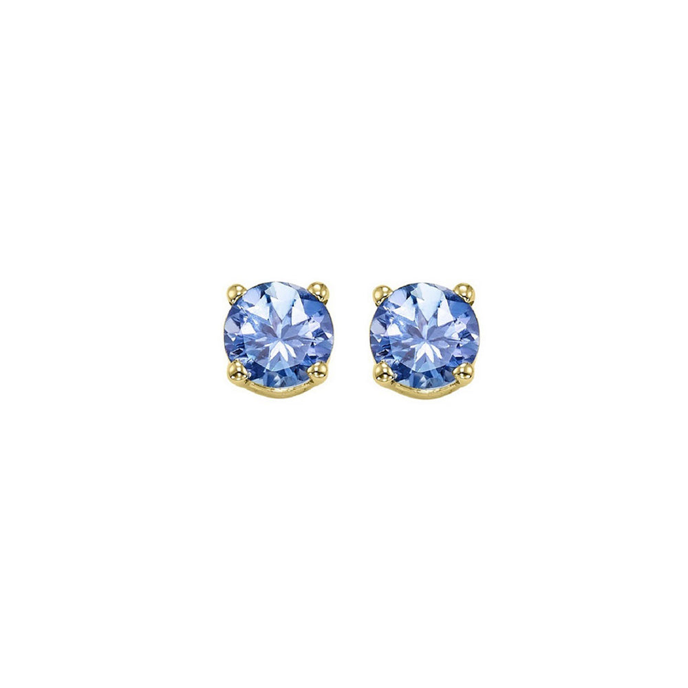 14Kt Yellow Gold Tanzanite 1Ctw Earring