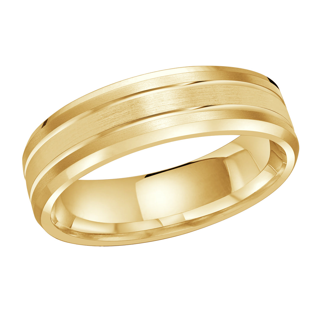 M3 1130 6Y 01   A Yellow Wedding Band available in 10K  14K and 18K Gold