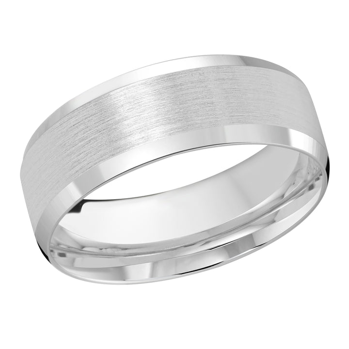 M3 1105 8W 01   A White Wedding Band available in 10K  14K  8K Gold and Platinum