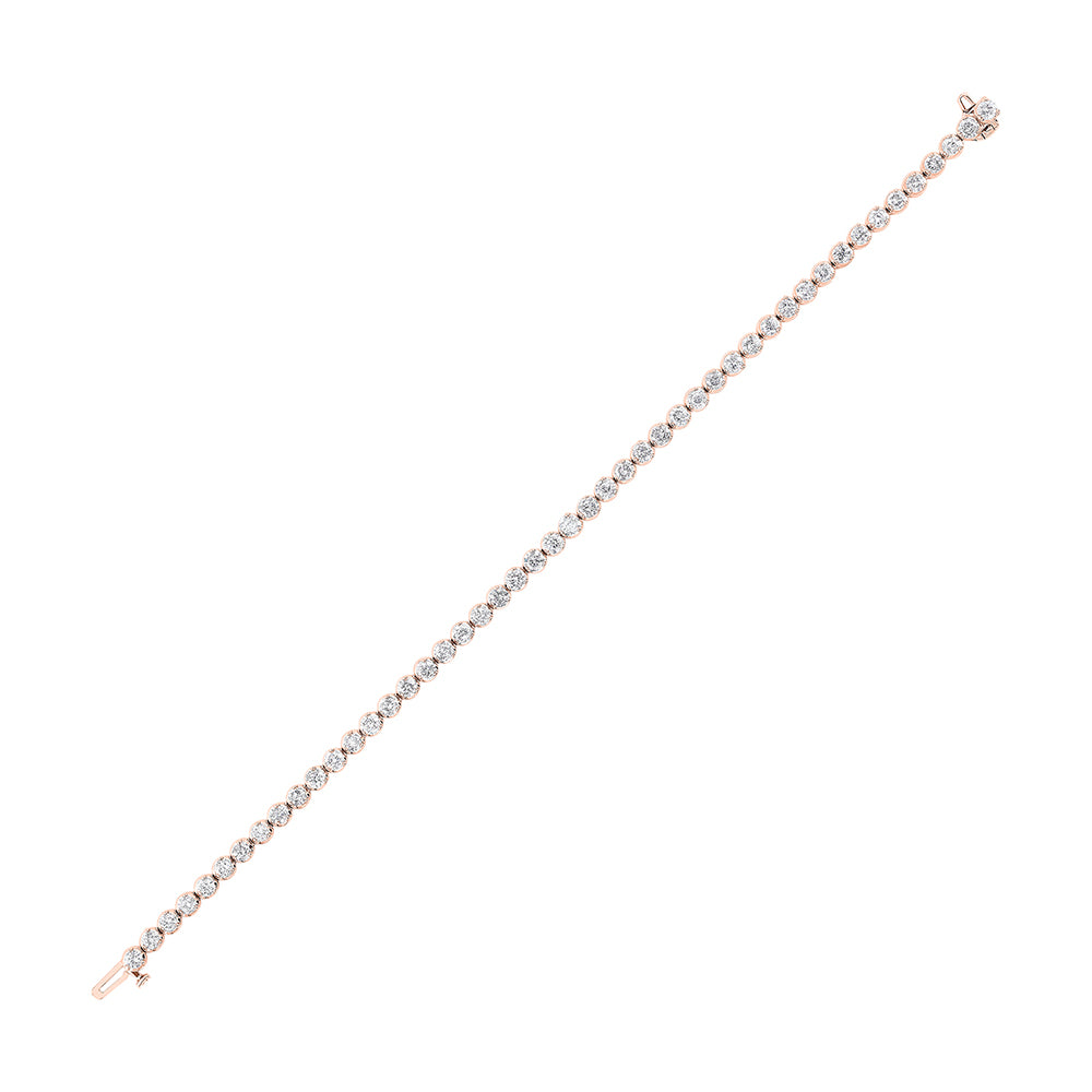 14Kt Rose Gold Diamond 5Ctw Bracelet