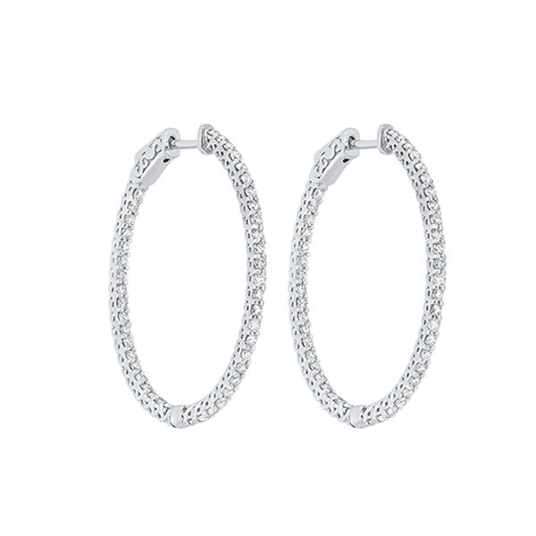 14Kt White Gold Diamond 2Ctw Earring