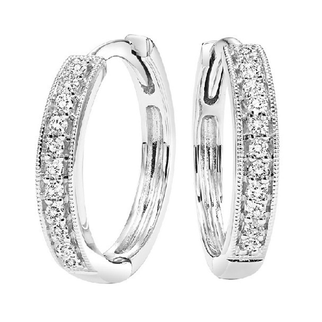 14Kt White Gold Diamond 1/6Ctw Earring