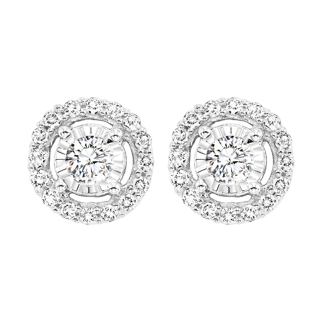 14Kt White Gold Diamond 1Ctw Earring