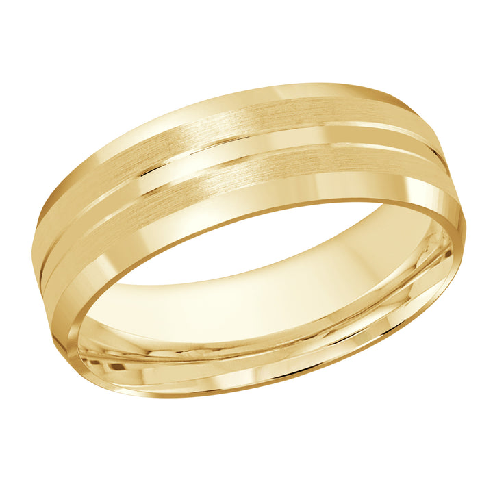 M3 1051 7Y 01   A Yellow Wedding Band available in 10K  14K and 18K Gold