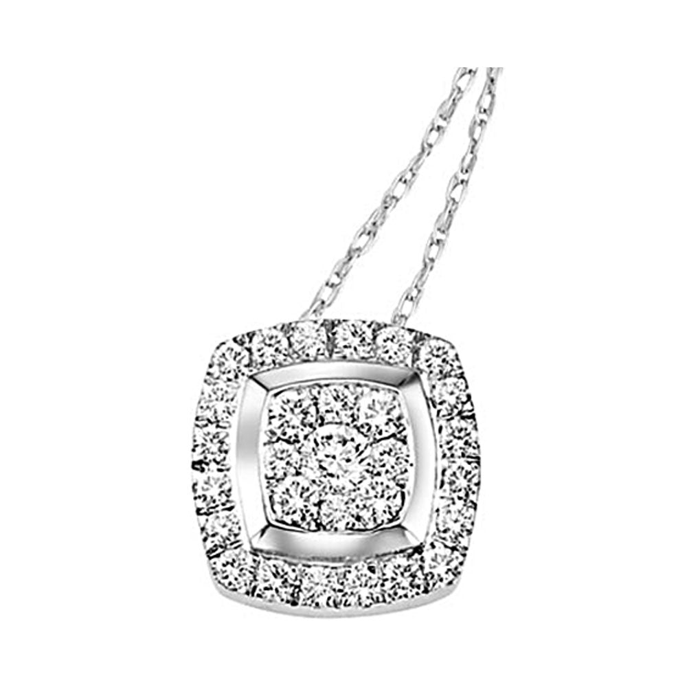 14Kt White Gold Diamond 1/3Ctw Pendant