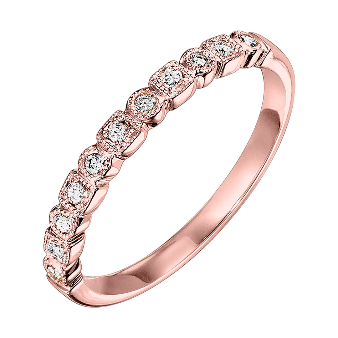 10Kt Rose Gold Diamond 1/8Ctw Ring