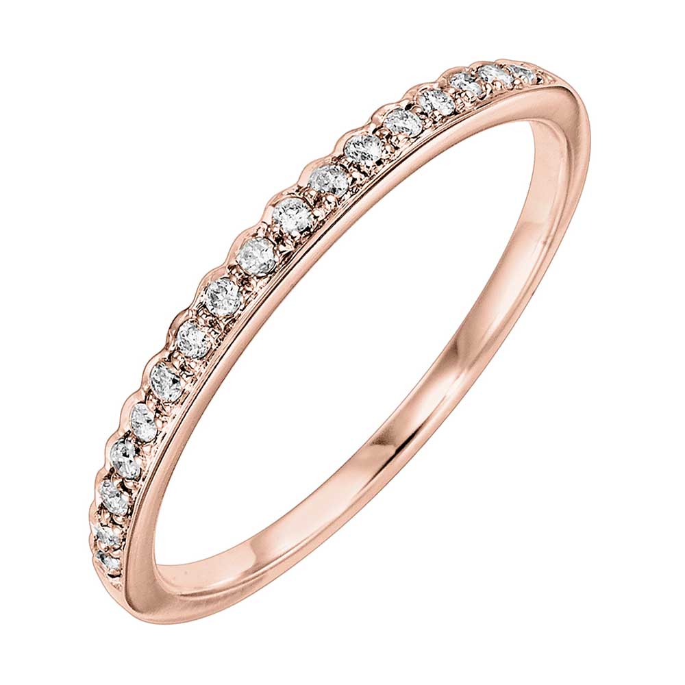 14Kt Rose Gold Diamond 1/8Ctw Ring