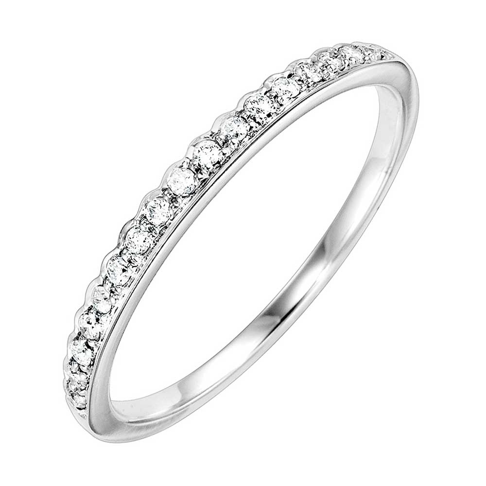 14Kt White Gold Diamond 1/8Ctw Ring