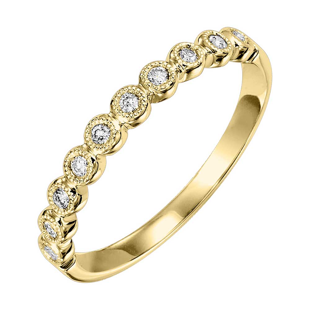 14Kt Yellow Gold Diamond 1/10Ctw Ring