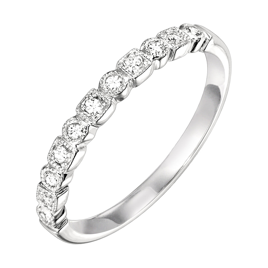 14Kt White Gold Diamond 1/8Ctw Ring