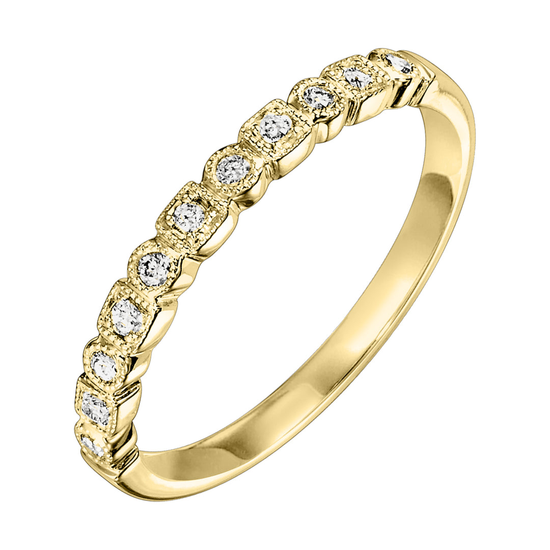 14Kt Yellow Gold Diamond 1/8Ctw Ring