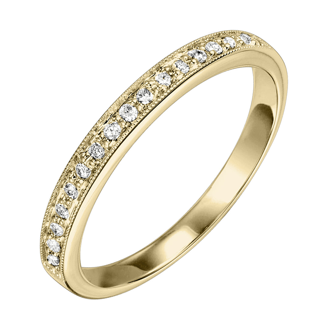 18Kt Yellow Gold Diamond 1/8Ctw Ring