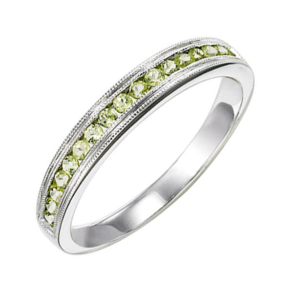 10Kt White Gold Peridot 1/3Ctw Ring