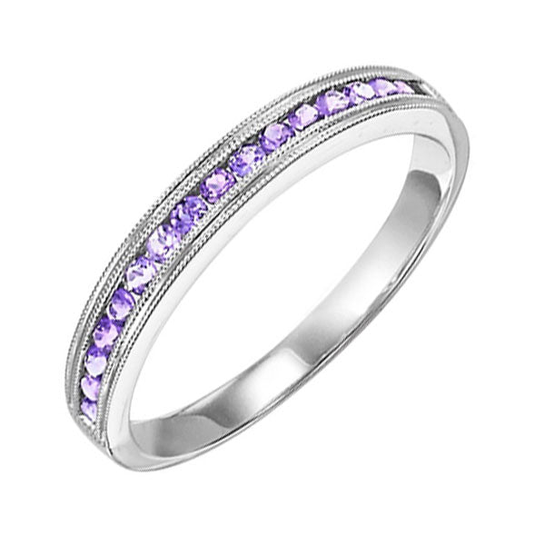 14Kt White Gold Syn Alexandrite 1/3Ctw Ring