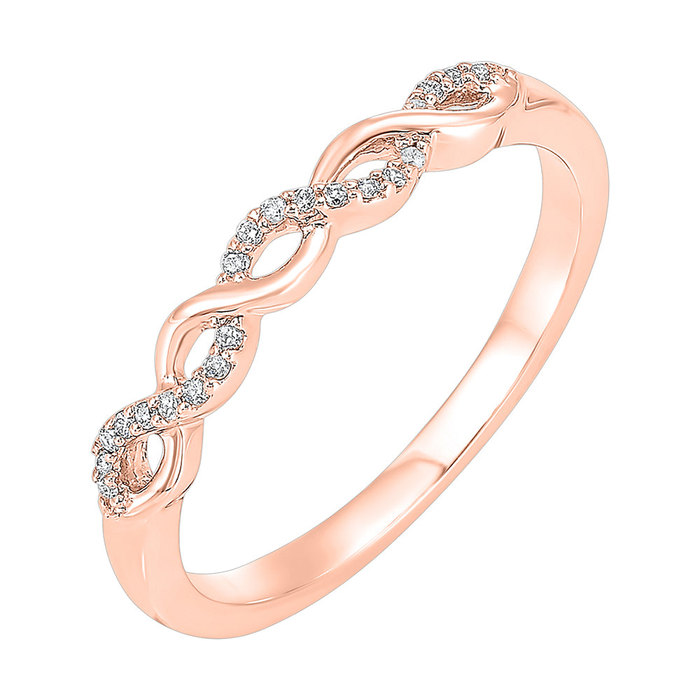 10Kt Rose Gold Diamond 1/20Ctw Ring