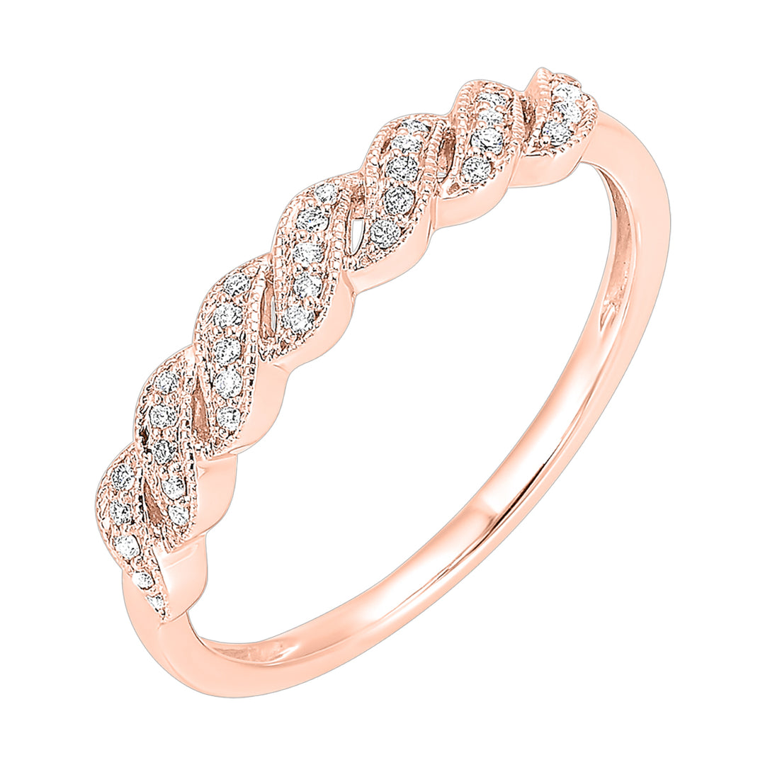 10Kt Rose Gold Diamond 1/10Ctw Ring