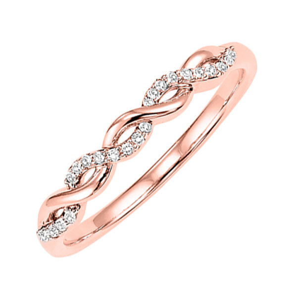 14Kt Rose Gold Diamond 1/20Ctw Ring