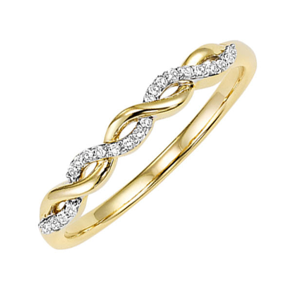 14Kt Yellow Gold Diamond 1/20Ctw Ring