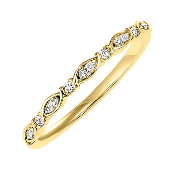 14Kt Yellow Gold Diamond 1/12Ctw Ring