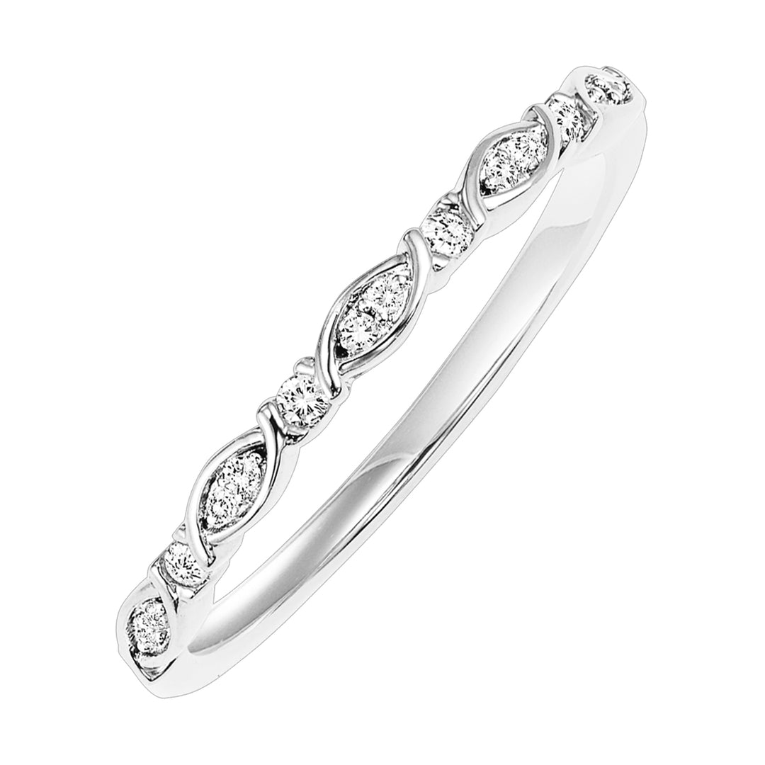 14Kt White Gold Diamond 1/12Ctw Ring