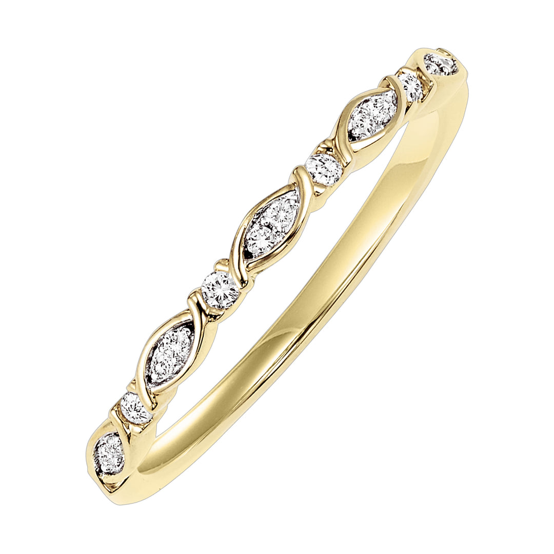 14Kt Yellow Gold Diamond 1/12Ctw Ring