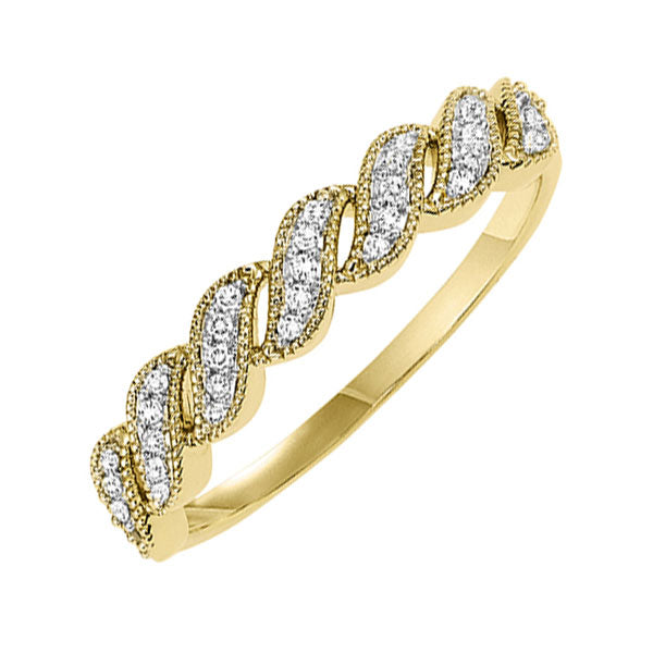 14Kt Yellow Gold Diamond 1/10Ctw Ring