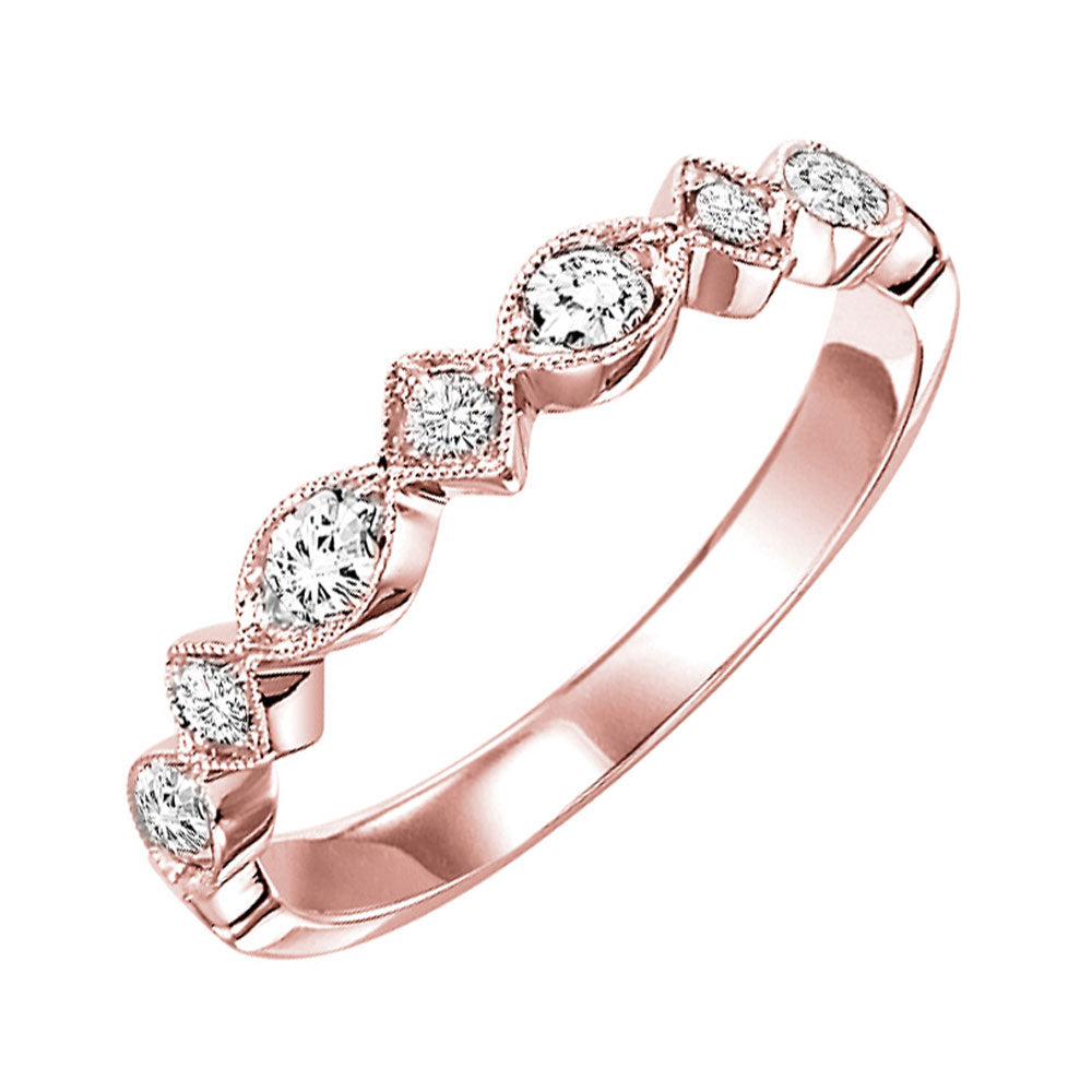 10Kt Rose Gold Diamond 1/5Ctw Ring