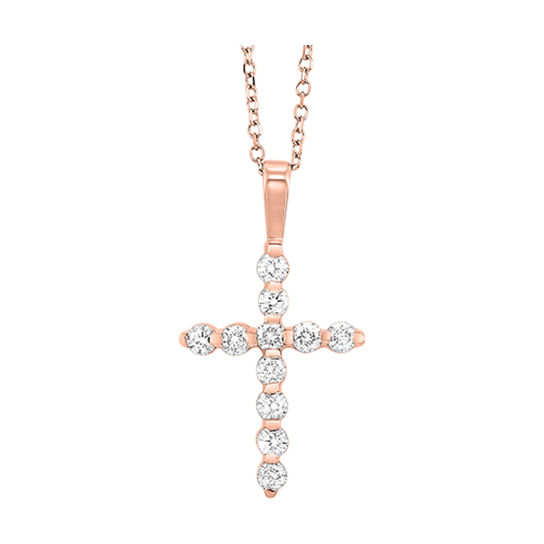 14Kt Rose Gold Diamond 1/10Ctw Pendant