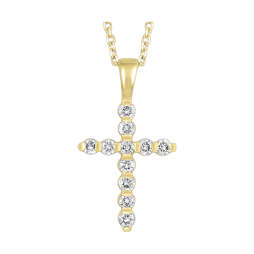 14Kt Yellow Gold Diamond 1/5Ctw Pendant