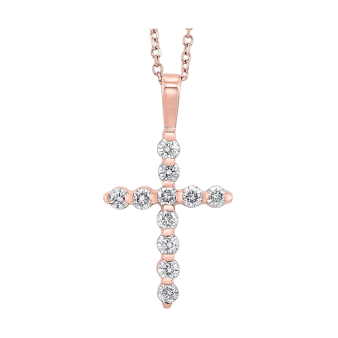 14Kt Rose Gold Diamond 1/3Ctw Pendant