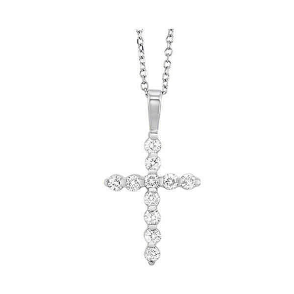 14Kt White Gold Diamond 1Ctw Pendant