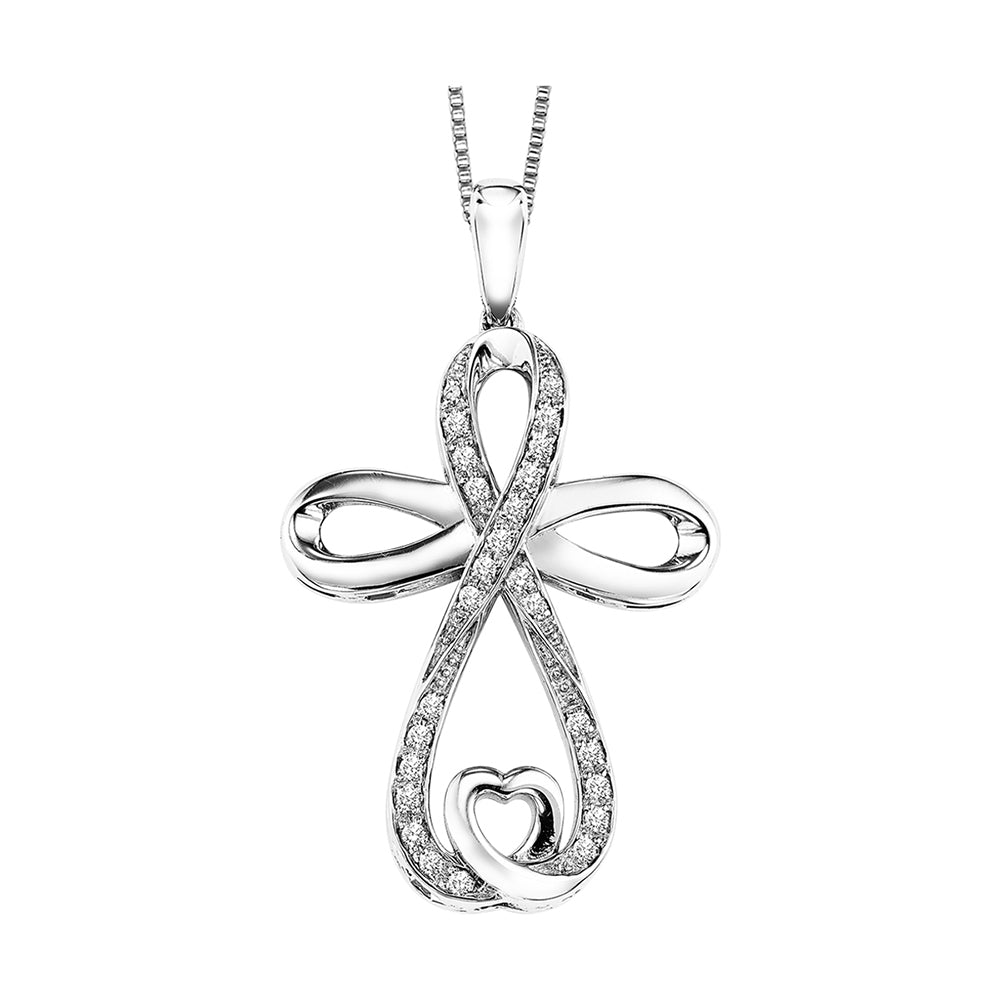 Silver Diamond 1/10Ctw Pendant