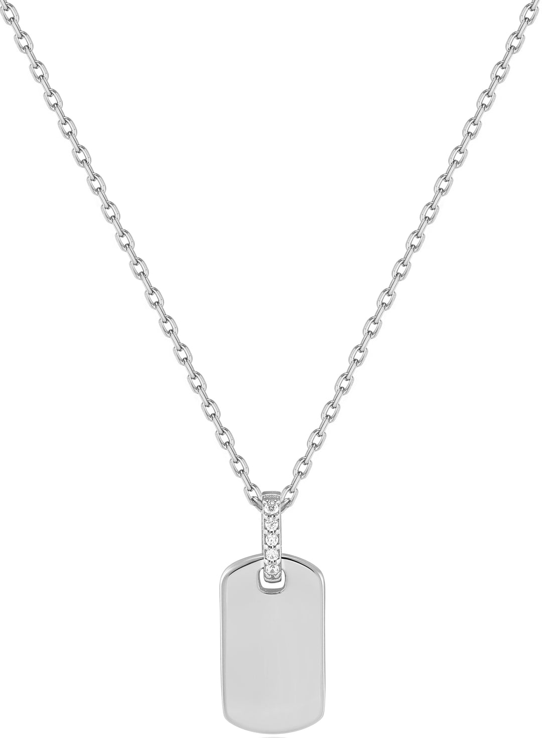 Glam Tag Pendant Necklace