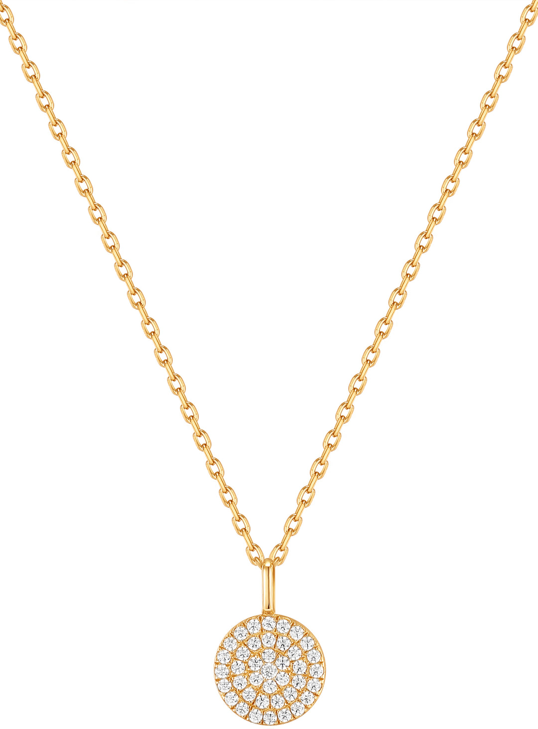 Glam Disc Pendant Necklace