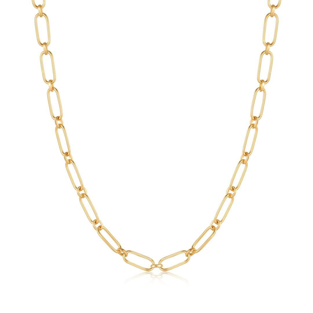 Gold Cable Connect Chunky Chain Necklace