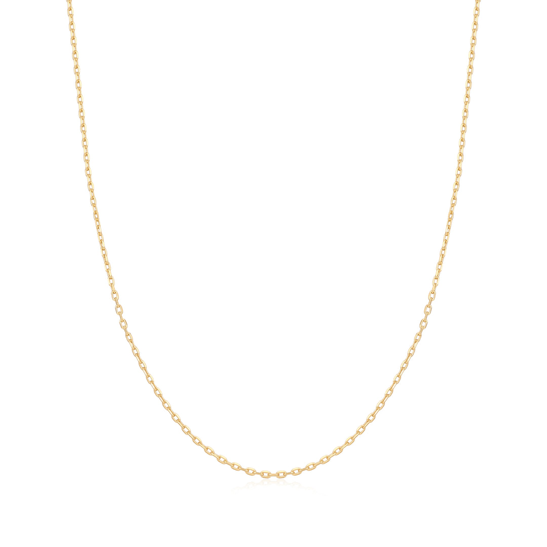 Gold Mini Link Charm Chain Necklace