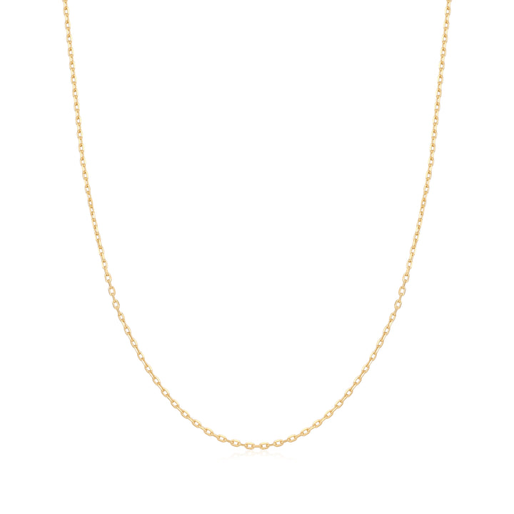 Gold Mini Link Charm Chain Necklace