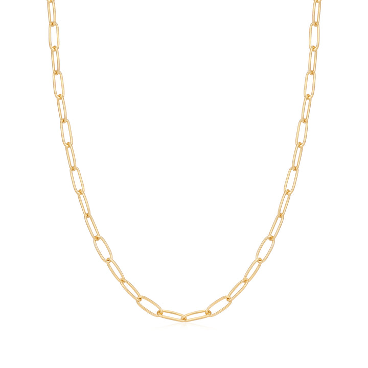 Gold Link Charm Chain Necklace